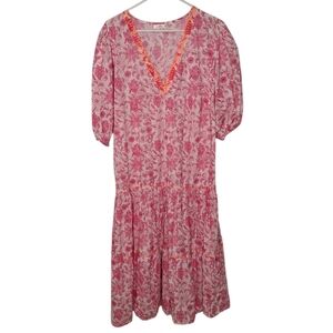DEBBIE KATZ Pilar Dress in Pink Floral Size Medium